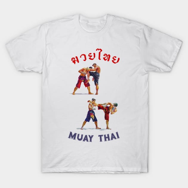 Traditional Muay Thai Kickboxing Thailand T-Shirt by VintCam